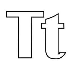 Dibujos para colorear: Letra T - Dibujos para Colorear e Imprimir Gratis