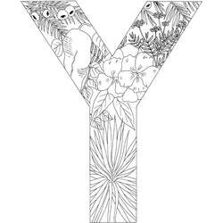 Dibujos para colorear: Letra Y - Dibujos para Colorear e Imprimir Gratis