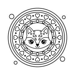 Dibujo Mandala de Zorro (Mandalas) #221998 para imprimir y colorear