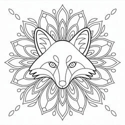 Dibujo Mandala de Zorro (Mandalas) #221999 para imprimir y colorear