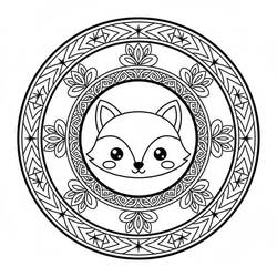 Dibujo Mandala de Zorro (Mandalas) #222001 para imprimir y colorear