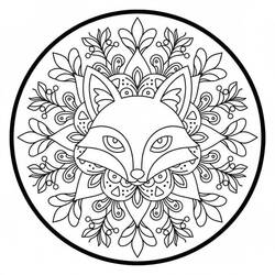 Dibujo Mandala de Zorro (Mandalas) #222010 para imprimir y colorear