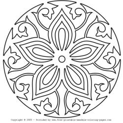 Dibujo para colorear: Mandalas (Mandalas) #22998 - Dibujos para colorear