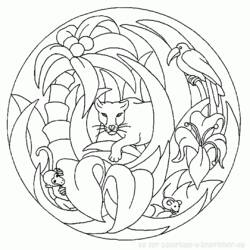 Dibujo para colorear: Mandalas Animales (Mandalas) #22689 - Dibujos para colorear