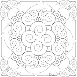 Dibujo para colorear: Mandalas Animales (Mandalas) #22851 - Dibujos para colorear