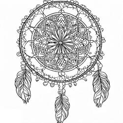 Dibujo para colorear: Mandalas Atrapasueños (Mandalas) #190177 - Dibujos para Colorear e Imprimir Gratis