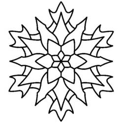 Dibujo para colorear: Mandalas Copo de nieve (Mandalas) #117605 - Dibujos para colorear
