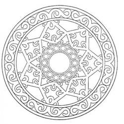 Dibujo para colorear: Mandalas Copo de nieve (Mandalas) #117607 - Dibujos para colorear