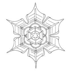 Dibujo para colorear: Mandalas Copo de nieve (Mandalas) #117609 - Dibujos para colorear
