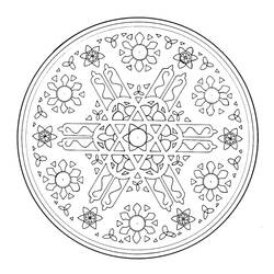 Dibujo para colorear: Mandalas Copo de nieve (Mandalas) #117615 - Dibujos para colorear