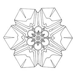 Dibujo para colorear: Mandalas Copo de nieve (Mandalas) #117631 - Dibujos para colorear