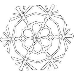 Dibujo para colorear: Mandalas Copo de nieve (Mandalas) #117679 - Dibujos para colorear