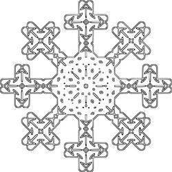 Dibujo para colorear: Mandalas Copo de nieve (Mandalas) #117688 - Dibujos para colorear