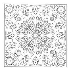 Dibujo para colorear: Mandalas Copo de nieve (Mandalas) #117773 - Dibujos para colorear