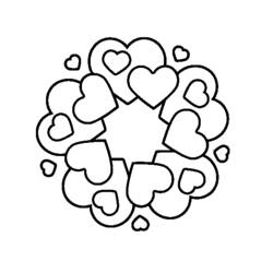 Dibujo para colorear: Mandalas Corazón (Mandalas) #116706 - Dibujos para colorear