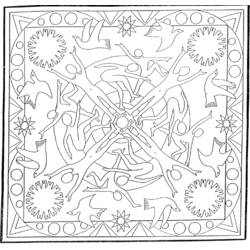 Dibujo para colorear: Mandalas de Animales (Mandalas) #22749 - Dibujos para Colorear e Imprimir Gratis