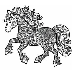 Dibujo Mandalas de Caballos (Mandalas) #213436 para imprimir y colorear