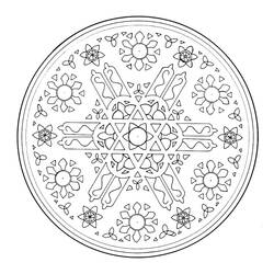 Dibujo para colorear: Mandalas de Copos (Mandalas) #117615 - Dibujos para Colorear e Imprimir Gratis