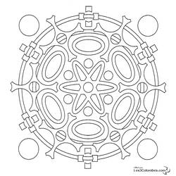Dibujo para colorear: Mandalas de Copos (Mandalas) #117627 - Dibujos para Colorear e Imprimir Gratis