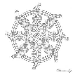 Dibujo para colorear: Mandalas de Copos (Mandalas) #117659 - Dibujos para Colorear e Imprimir Gratis