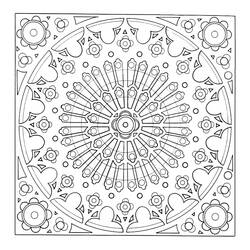 Dibujo para colorear: Mandalas de Copos (Mandalas) #117773 - Dibujos para Colorear e Imprimir Gratis