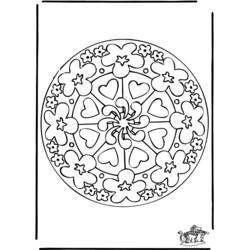 Dibujo para colorear: Mandalas de Corazón (Mandalas) #116682 - Dibujos para Colorear e Imprimir Gratis