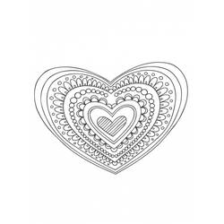 Dibujo para colorear: Mandalas de Corazón (Mandalas) #116684 - Dibujos para Colorear e Imprimir Gratis