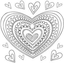 Dibujo para colorear: Mandalas de Corazón (Mandalas) #116692 - Dibujos para Colorear e Imprimir Gratis