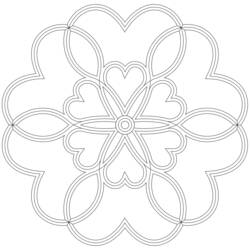 Dibujo para colorear: Mandalas de Corazón (Mandalas) #116700 - Dibujos para Colorear e Imprimir Gratis