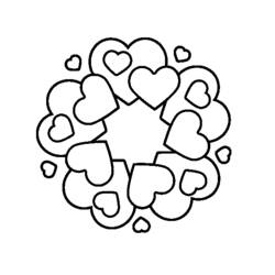Dibujo para colorear: Mandalas de Corazón (Mandalas) #116706 - Dibujos para Colorear e Imprimir Gratis