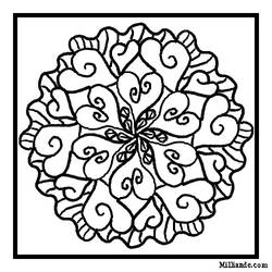 Dibujo para colorear: Mandalas de Corazón (Mandalas) #116715 - Dibujos para Colorear e Imprimir Gratis