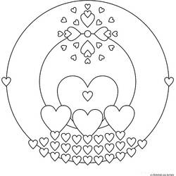Dibujo para colorear: Mandalas de Corazón (Mandalas) #116718 - Dibujos para Colorear e Imprimir Gratis