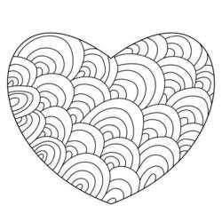 Dibujo para colorear: Mandalas de Corazón (Mandalas) #171007 - Dibujos para Colorear e Imprimir Gratis