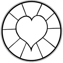 Dibujo para colorear: Mandalas de Corazón (Mandalas) #171013 - Dibujos para Colorear e Imprimir Gratis