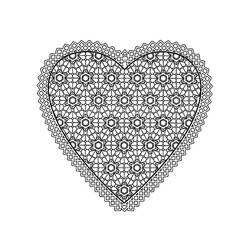 Dibujo para colorear: Mandalas de Corazón (Mandalas) #171015 - Dibujos para Colorear e Imprimir Gratis