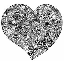 Dibujo para colorear: Mandalas de Corazón (Mandalas) #171017 - Dibujos para Colorear e Imprimir Gratis