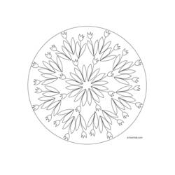 Dibujo Mandalas de Flores (Mandalas) #117070 para imprimir y colorear