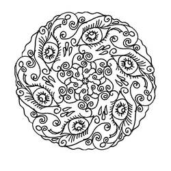 Dibujo Mandalas de Flores (Mandalas) #117124 para imprimir y colorear
