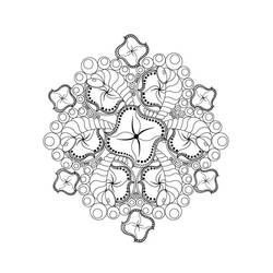 Dibujo Mandalas de Flores (Mandalas) #172789 para imprimir y colorear