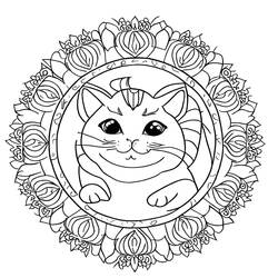 Dibujo Mandalas de Gatos (Mandalas) #199978 para imprimir y colorear