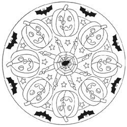 Dibujo Mandalas de Halloween (Mandalas) #202527 para imprimir y colorear