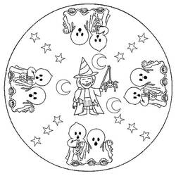 Dibujos para colorear: Mandalas de Halloween - Dibujos para Colorear e Imprimir Gratis