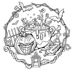 Dibujo Mandalas de Halloween (Mandalas) #202541 para imprimir y colorear