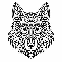 Dibujo para colorear: Mandalas de Lobos (Mandalas) #214323 - Dibujos para Colorear e Imprimir Gratis