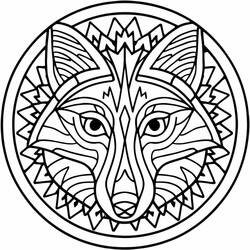 Dibujo para colorear: Mandalas de Lobos (Mandalas) #214324 - Dibujos para Colorear e Imprimir Gratis