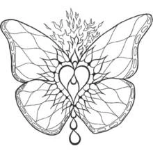 Dibujo para colorear: Mandalas de Mariposas (Mandalas) #117382 - Dibujos para Colorear e Imprimir Gratis