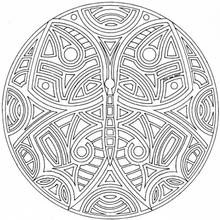 Dibujo para colorear: Mandalas de Mariposas (Mandalas) #117388 - Dibujos para Colorear e Imprimir Gratis