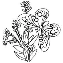 Dibujo para colorear: Mandalas de Mariposas (Mandalas) #117541 - Dibujos para Colorear e Imprimir Gratis