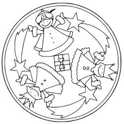 Dibujo para colorear: Mandalas de Navidad (Mandalas) #175376 - Dibujos para Colorear e Imprimir Gratis