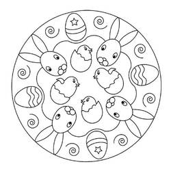 Dibujos para colorear: Mandalas de Pascua - Dibujos para Colorear e Imprimir Gratis
